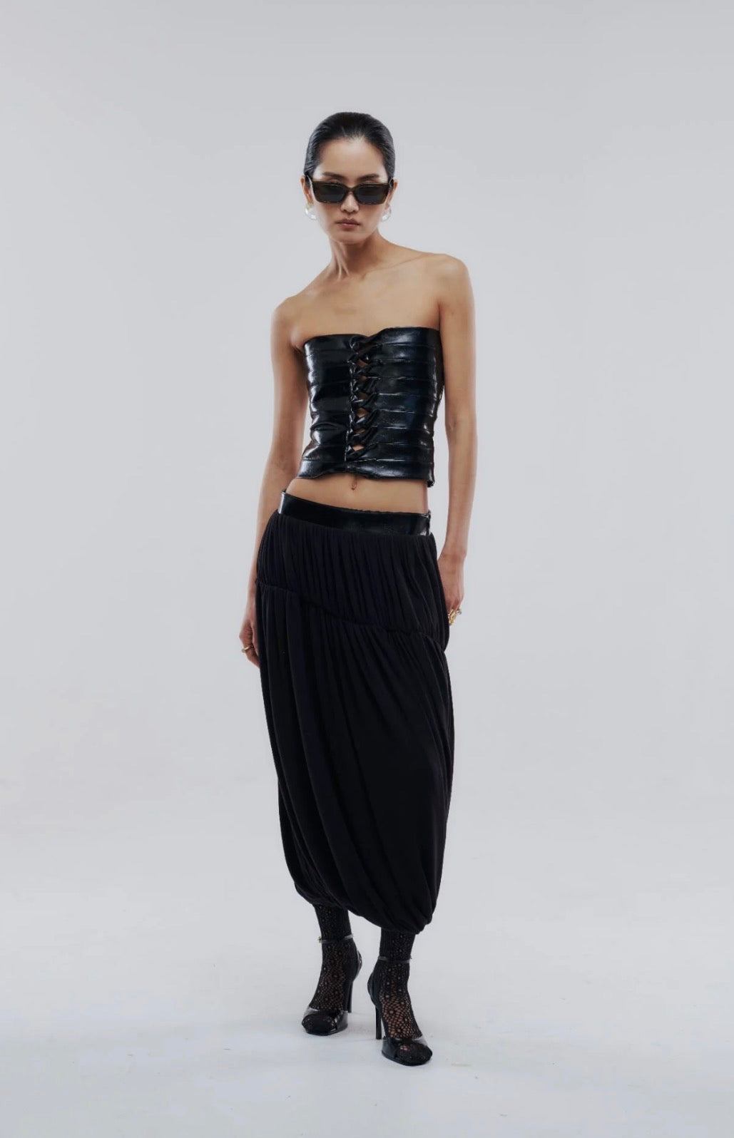 Leather Sculpt Corset Top