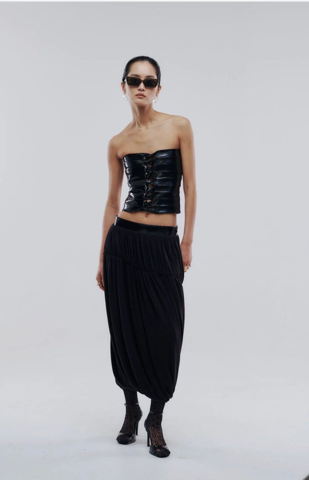 Leather Sculpt Corset Top