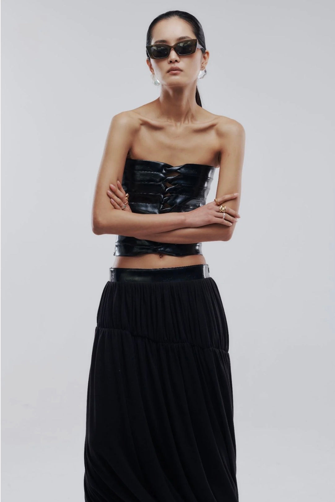 Leather Sculpt Corset Top