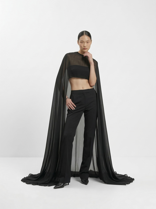 Sheer Cape & Bralette Set